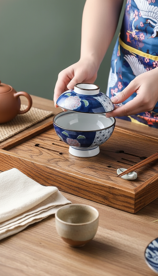 Blue and White Lidded Bowl (青花盖碗)