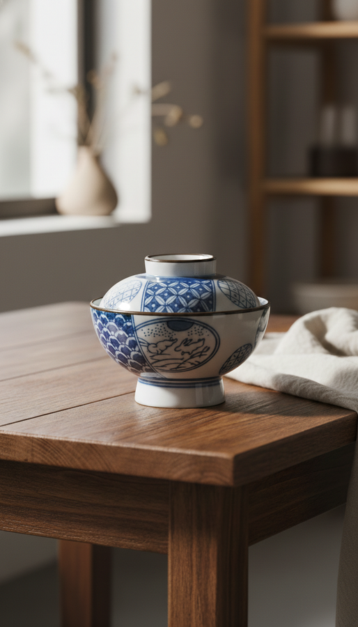 Blue and White Lidded Bowl (青花盖碗)