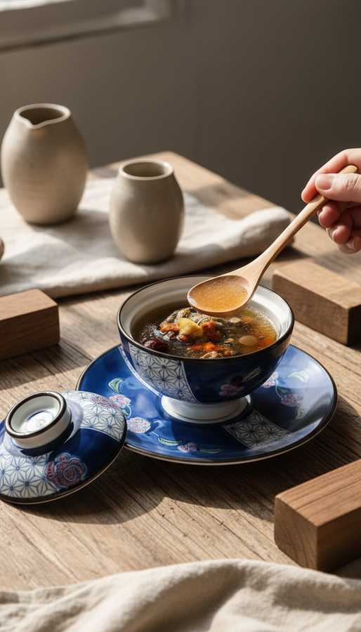 Blue and White Lidded Bowl (青花盖碗)