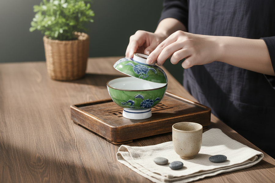 Blue and White Lidded Bowl (青花盖碗)